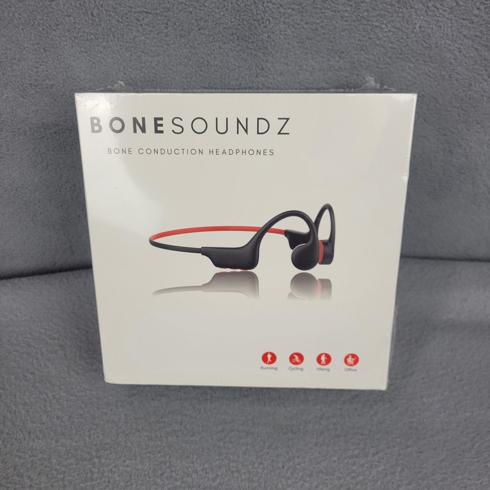 BONESOUNDZ X6 Bone Conduction‎ Headphones Charcoal IP68 Open-Ear Bluetooth 10hr